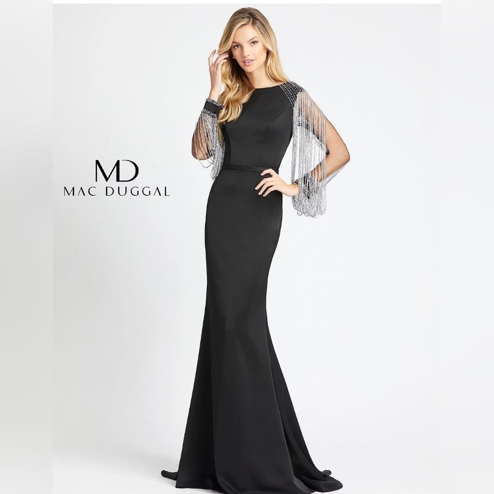 MacDuggal 20116 Two Sleeved Gown Size 4 (with alterations)